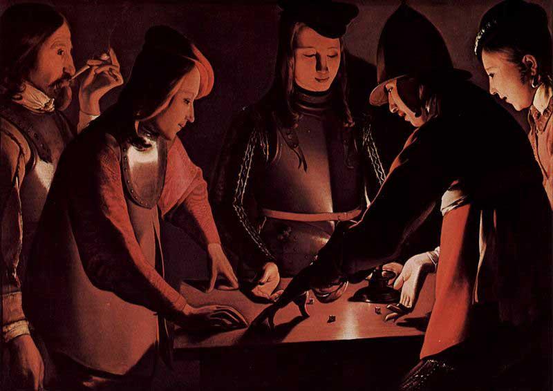 Georges de La Tour Die Wurfelspieler oil painting image